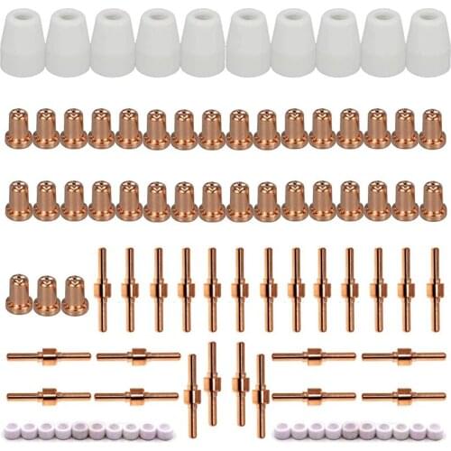 90Pcs Plasma Cutting Consumables(Extended) for Cut 40 50 with Plasma Cutter Torch PT31 LG40 CNIM Hot