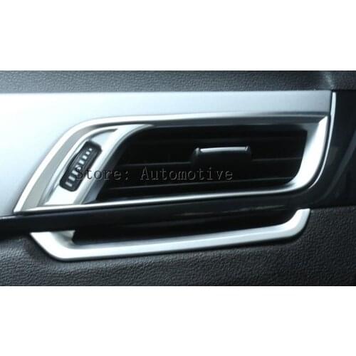 ABS Chrome Center Console Side Air Conditioning Outlet Cover Trim For BMW X1 F48 2016 2017 Set of 4pcs Car Accessories