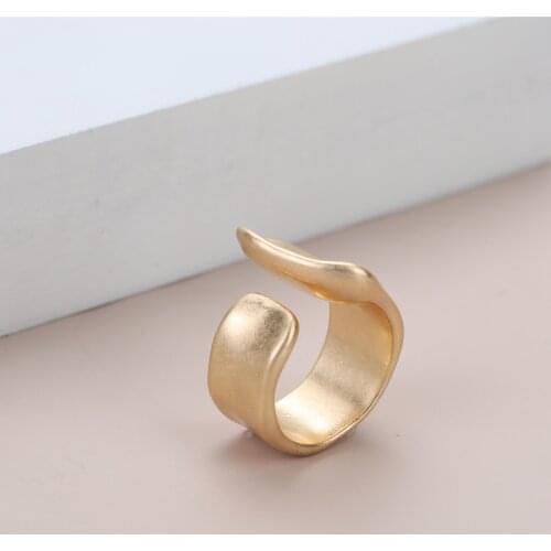 ANSLOW Fashion Jewelry Vintage Brand Wholesale Opening Adjustable Size Friends Male Men Metal Gold Color Finger Ring LOW0069AR