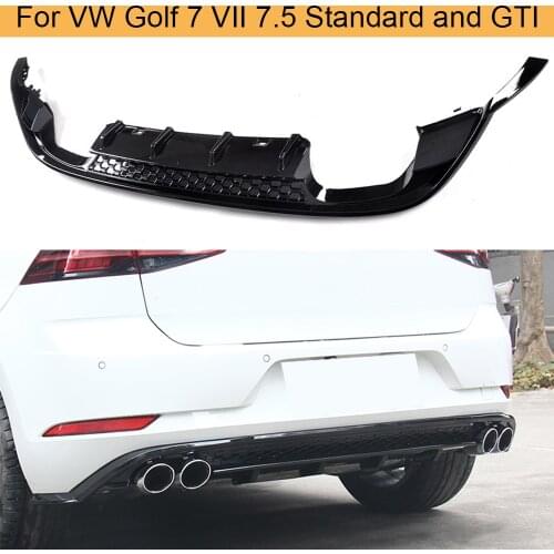 Car Rear Bumper Diffuser Lip Spoiler for Volkswagen VW Golf 7.5 MK7.5 Standard GTI 2017 2018 Four Outlet Rear Diffuser Spoiler