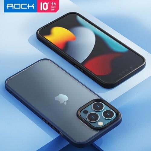 For iPhone 13 Pro Max ROCK Transparent PC Anti-Scratch Ultra Hybrid Hard Clear Soft Panel Case for iPhone 13 Pro 2021