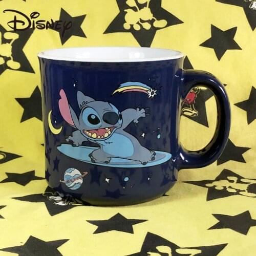 Disney Mugs Cartoon Fashion Stitch Ceramic Mugs Home Office Creative Large Capacity Coffee Mugs Heat Resistant Milk Mugs