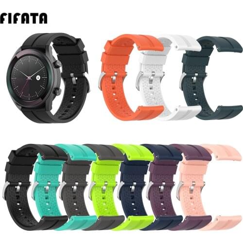FIFATA Silicone Watch Strap For Huawei Watch GT 42mm Smart Watch Replacement wristband Accessories Commonly used For 20mm Watch