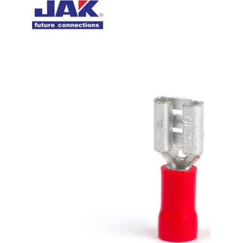 FDD1.25-250 Insulated Female Terminal Connector Electrical Wire Cable Connectors 100pcs