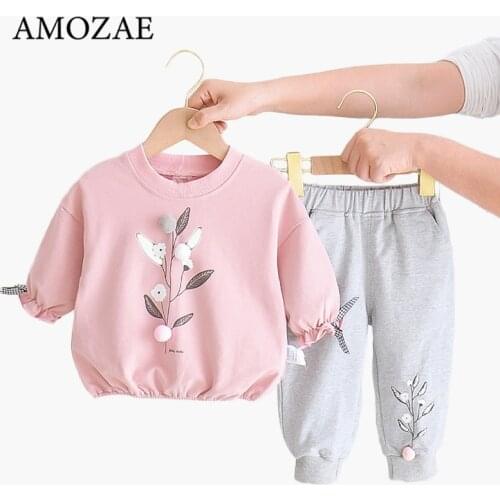 Clothing Sets For Children All Seasons Kids Clothes Girls Toddler Baby Girl Tracksuit Suit Childrens Clothing For 1-6 Years Old