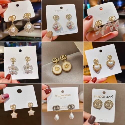 Korean Fashion Elegant 925 Silver Needle Stud Earrings for Women Trendy Joker Date Shiny Set Auger Ear Accessories New Jewelry