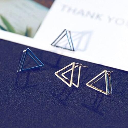 Korean Version 2020 Trendy New Earrings Simple Hollow geometric triangle Earrings for Women Girl Jewerly Gifts Wholesale