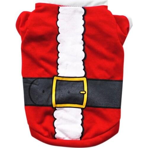 Red Pet Dog Clothes Christmas Costume Cartoon Clothes For Small Dog Cloth Costume Dress Winter Apparel Coat Apparel