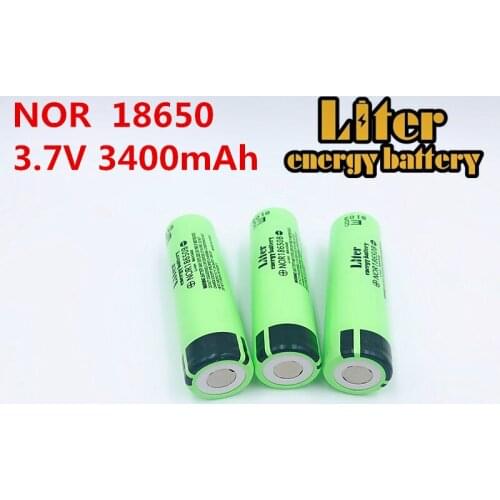 Liter energy battery 100% original 10PCS 3.7V 3400MAH NOR18650B battery 18650 lithium-ion Rechargebale battery for tablet pc