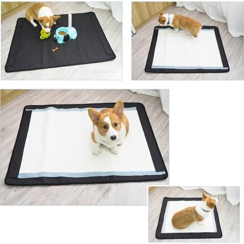 Reusable Dog Pee Pad Holder Washable Puppy Training Pad Pet Bed Mat Anti-slip Dog Pee Pad for Dog/Cat/Rabbit Against Leakage Pad