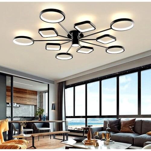 Modern living room bedroom dining room LED chandelier hotel villa ceiling lamp indoor lighting