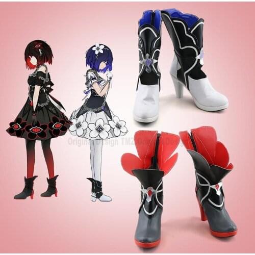 Honkai Impact 3 Seele Vollerei Twins cosplay shoesHalloween Fancy Shoes for Adult High Quality Faux Leather Boots Propping