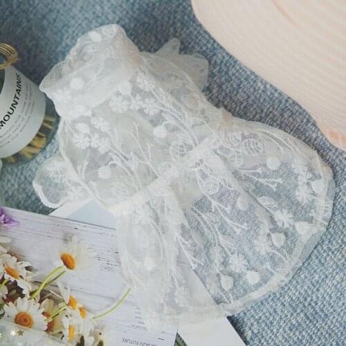 Dog Clothes Skirt Pet Lace Dress Summer Bud Silk Dog Skirt for Puppy Chihuahua Yorkshire Pomeranian Poodle Pug Corgi French