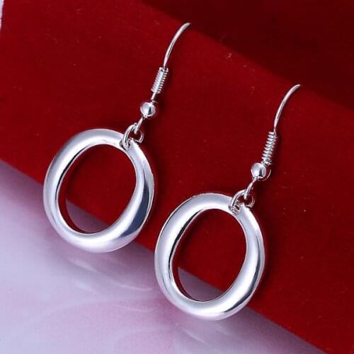 Wholesale silver plated Earring,925 Jewelry silver earring,Handing O Earrings SMTE088
