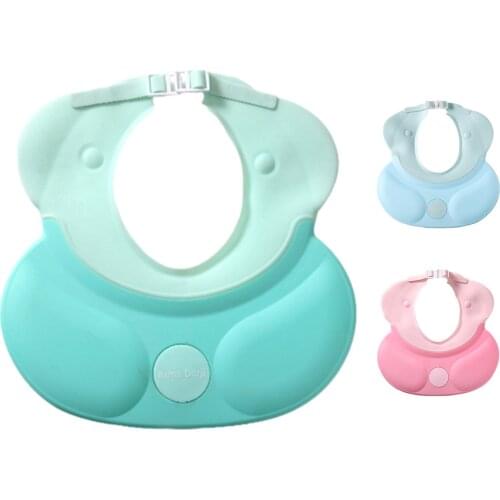 New Baby Bathing Cap Safe Protective Soft Wash Hair Hat Infant Bath Visor Hat Adjustable Baby Waterproof Shower Cap For Baby