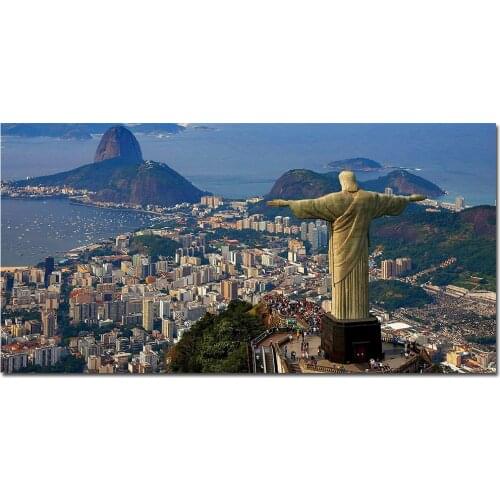 Modern Decoration Briza Rio de Janeiro London Bridge Dubai Canvas Poster Greece Sunset Wall Pictures for Living Room Decoration