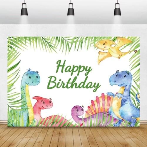 Laeacco Tropical Leaves Dinosaur Jurassic Park Photography Backdrops Photo Backgrounds Birthday Photophone For Photo Studio Prop