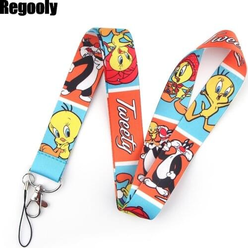 Funny Cartoon cat Neck keychain necklace webbings ribbons Anime Cartoon Neck Strap Lanyard ID badge holder Keychain Lanyards