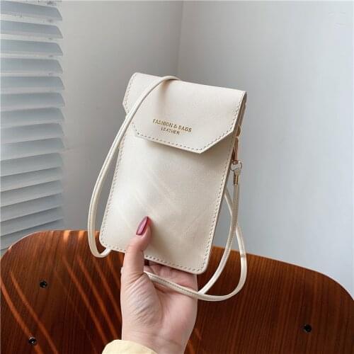 Women Casual PU Leather Touch Screen Mobile Phone pouch Luxury Handbag and Purses Crossbody Bag Female Shoulder Bag Feminina Sac