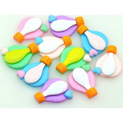 10pcs/lot 22*28mm Colorful Resin Flat back Heart Balloon Miniatures|Resin Birthday Party Cake Decoration Toppers-Free Shipping