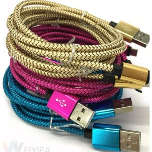 200pcs/lot 1M 2M 8pin nylon braided usb data sync charger cable Cord for apple iphone X XS XR 6 6s 7 8 plus 5s
