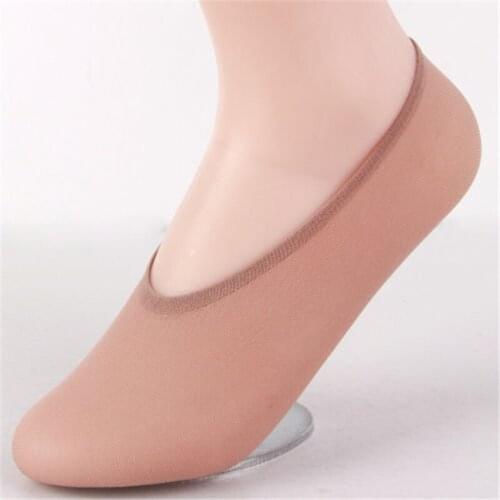3 Pairs Women Sexy Invisible No Show Nonslip Loafer Boat Liner Low Cut Cotton Socks 3 Colors Solid Sock Slippers