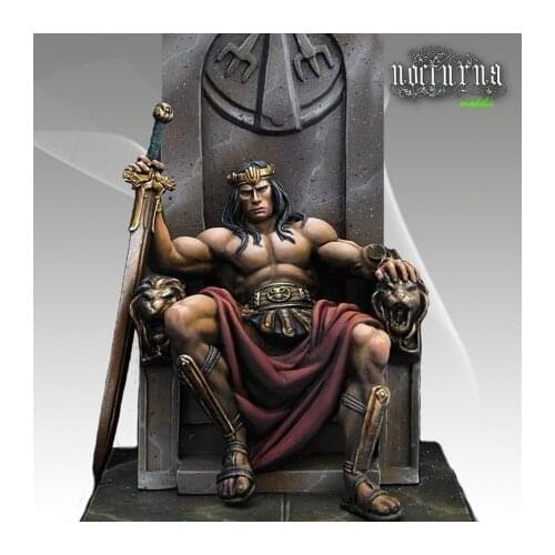 54MM Barbarian King Unpainted Resin Model Kit Figure Free Shipping
