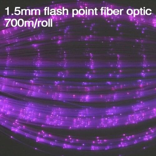 700m/roll High quality 1.5mm Flash point PMMA Plastic Fiber Optic end glow for DIY lighting decoration