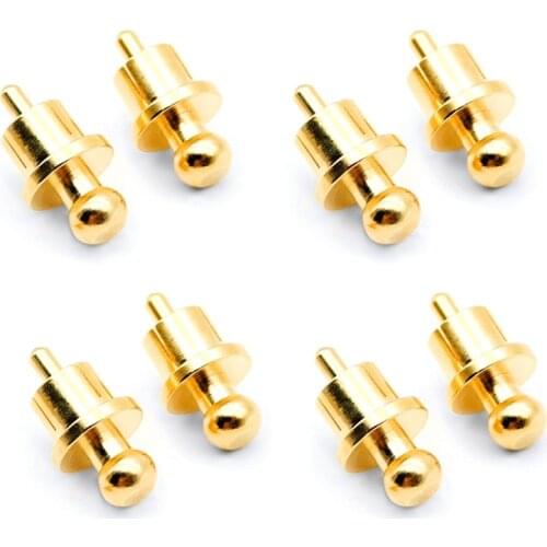8Pcs Gold Plated RCA Cap Plug Short-Circuit Socket, Phono Connector RCA Shielding Jack Socket Protect Cover Caps