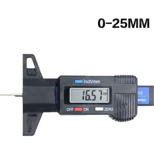 Car Digital Tyre Tire Tread Depth Tester Gauge 0-25.4mm Meter Measurer Tool Caliper LCD Display Tpms Tire Monitoring System