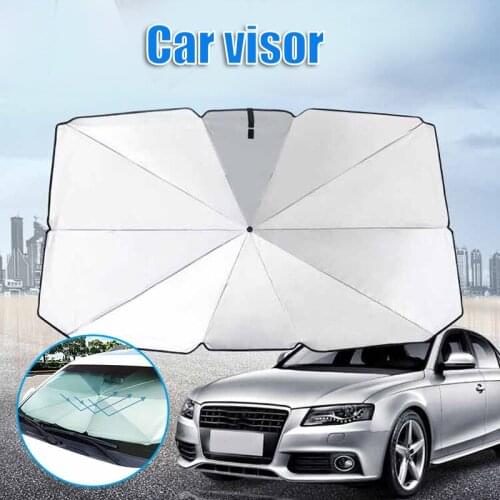 Umbrella Type Car Sunshade Telescopic Windshield Sun Shade UV and Sun Protection NJ88