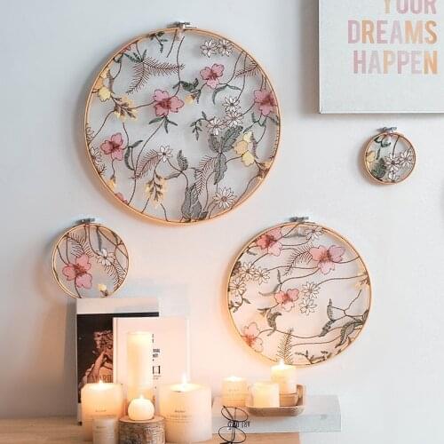 Hand made bamboo embroidery, stretch mesh embroidery, garden decoration, wedding decoration, display rack, bedroom d