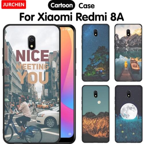 JURCHEN Phone Case For Xiaomi Redmi 8A Cover Silicone Soft Flower Cover For Xiaomi Redmi 8 A Case Redmi8 TPU Coque Case Redmi8A