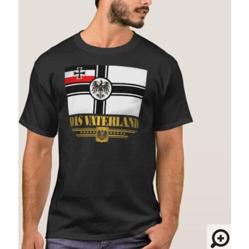 Das Vaterland. Prussia Eagle German Imperial Flag Printed T-Shirt. Summer Cotton Short Sleeve O-Neck Unisex T Shirt New S-3XL