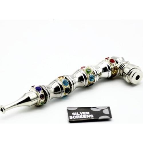 Long Stitching Festival Metal Pipes Creativity Tobacco Pipes Smoking Pipe Smoke Narguile Grinder Detachable Cigarette Holder