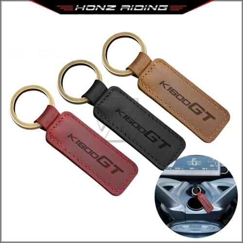 For BMW Motorrad K1600 K1600GT Motorcycle Keychain Cowhide Key Ring