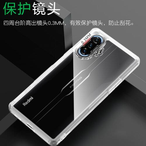 For Xiaomi Redmi K40 Gaming, Luxury Shockproof Hybrid Arcylic Transparent Armor Phone Case Cover