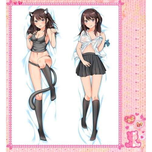 Japanese Anime Cartoon Seiren Double sided hugging Pillow Case Pillow Cover Pillowcase Peach Skin 2 Way 72015