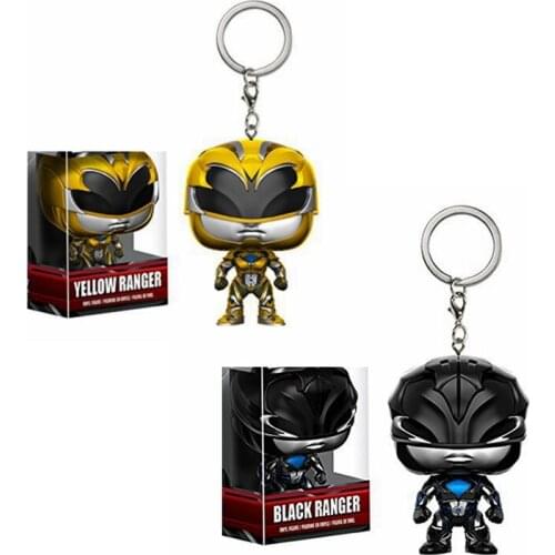Keychain Ranger BLACK and YELLOW Action Figure Toy