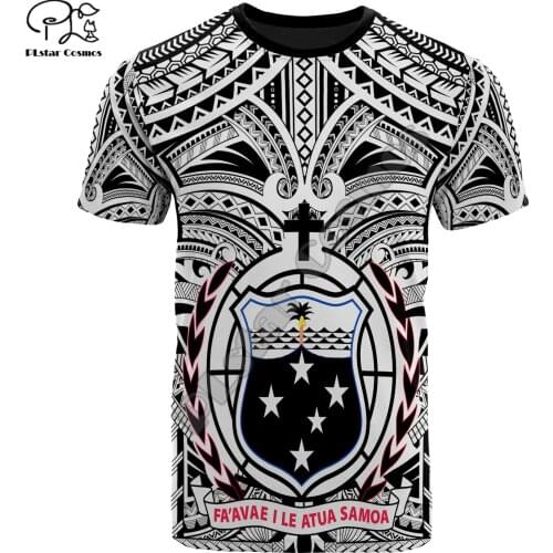 PLstar Cosmos 3DPrint Tattoo Samoa Culture Art Newfashion Harajuku Streetwear Native Unisex Funny Tshirts Short sleeve Style-2