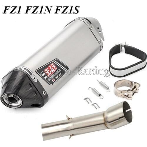 FZ 1 Motorcycle Yoshimura Exhaust Muffler System slip on Middle Pipe escape moto For Yamaha FZ1 Fazer FZ1s FZ1N FZ1000 2006-2015