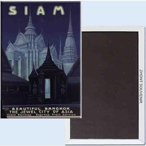 Bangkok Beautiful Night 24190 Retro nostalgia fridge magnets
