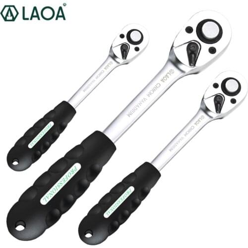LAOA Fast Spanner Ratchet Socket Wrench 1/4 3/8 1/2 Inch High Torque Cr-V Steel Quick Release Car Repair Tools