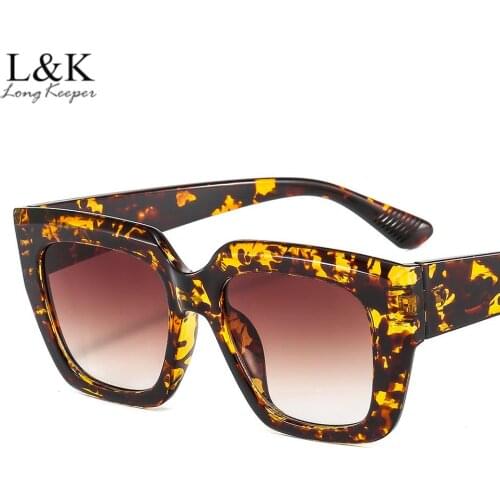 LongKeeper Square Cat Eye Sunglasses Women Retro Brand Design Vintage Sun Glasses For Female Ladies Eyewear Shades UV400 Oculos