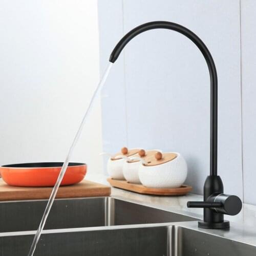 Matte Black Direct Drinking Faucets G1/2" tainless Steel Kitchen Tap For Anti-Osmosis Purifier Water And Kitchen Sink Faucet
