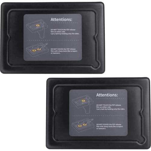 ELEGOO 2PCS Plastic Resin Tank Set & FEP Pre-Installed 2 Lids 2 Allen Wrench Resin Vat Material Rack 3D Printer Parts Filament