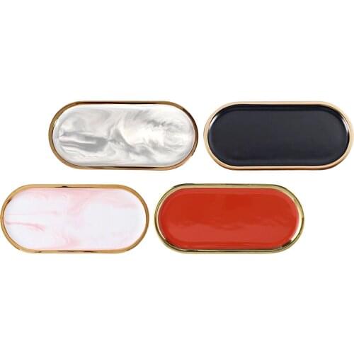 Luxury Ceramic Tray Cake Plate for Jewelry Cosmetic Party Decor Friend Gift
