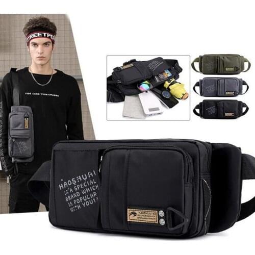Top Quality Nylon Mens Belt Fanny Pack Shoulder Messenger Bag Travel Bum Sling Chest Waist Bags