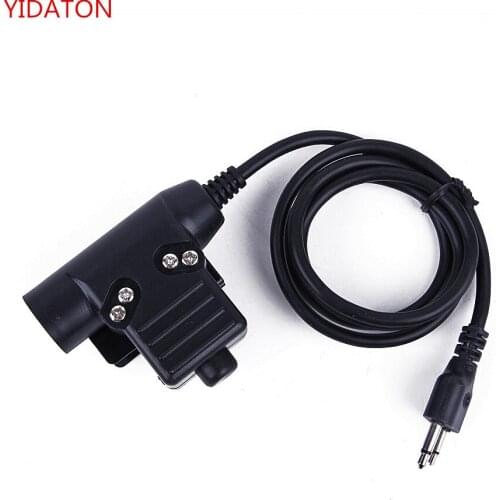 YIDATON U94 PTT Cable Plug for Z Tactical Bowman Elite II HD01 Earphone HD02 Headset for ICOM IC-F21 IC-F10 two way radio