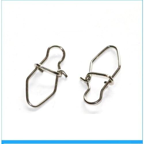 30-50pcs/bag rhombus Snap connector 000#-3# New Fishing Swivel Hooked Safety Snap Pins Accessories Fishing Tackle